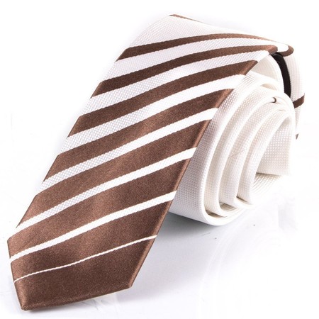 Краватка чоловіча біло-коричневого шовковий SCHONAU and HOUCKEN fareshy-38 купити недорого в Ти Купи