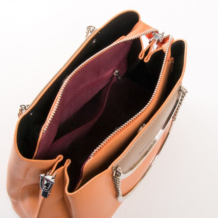 Жіноча сумочка з шкіри моди 01-06 1983 помаранчевий купити недорого в Ти Купи