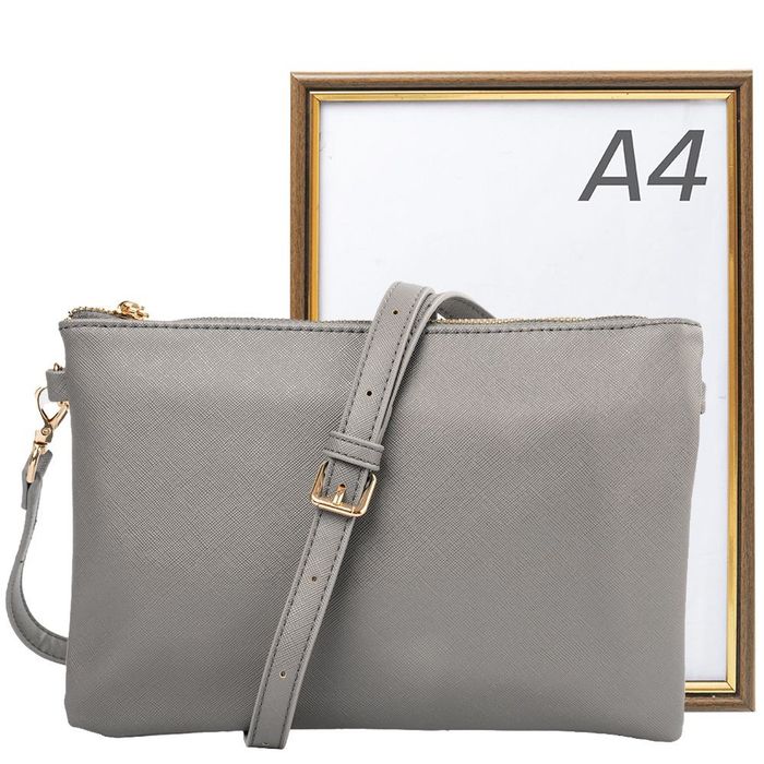 Женская сумка-клатч из кожзама AMELIE GALANTI A991705-grey купить недорого в Ты Купи