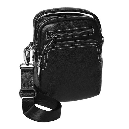 Чоловічі шкіряні сумки Ricco Grande k16066-black купити недорого в Ти Купи