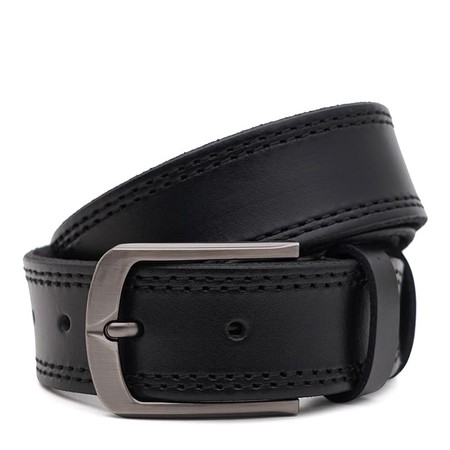 Мужской кожаный ремень Borsa Leather 125v1fx90-black купить недорого в Ты Купи