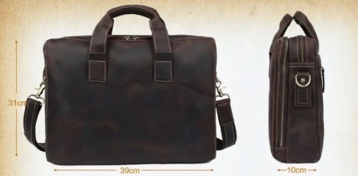 Мужская кожаная деловая сумка Vintage 14567 купить недорого в Ты Купи