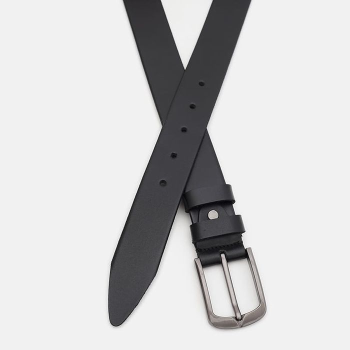 Мужской кожаный ремень Borsa Leather 125v1fx89-black купить недорого в Ты Купи