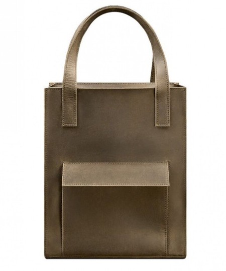 Жіноча шкіряна сумка шоппер Бетсі з кишенею BlankNote темно-коричнева BN-BAG-10-1-O купити недорого в Ти Купи