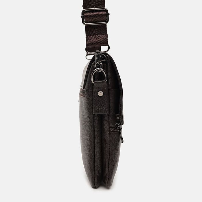 Мужская кожаная сумка Borsa Leather k12056br-brown купить недорого в Ты Купи