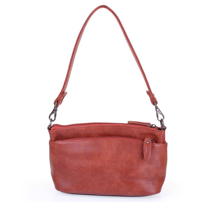 Мини-сумка из кожезаменителя AMELIE GALANTI A991340-red-brown купить недорого в Ты Купи