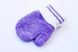 Варежки детские вязаные фиолетовый меланж 5005-5