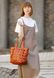 Шкіряна плетена жіноча сумка BlankNote Пазл L світло-коричнева Krast - BN-BAG-33-K
