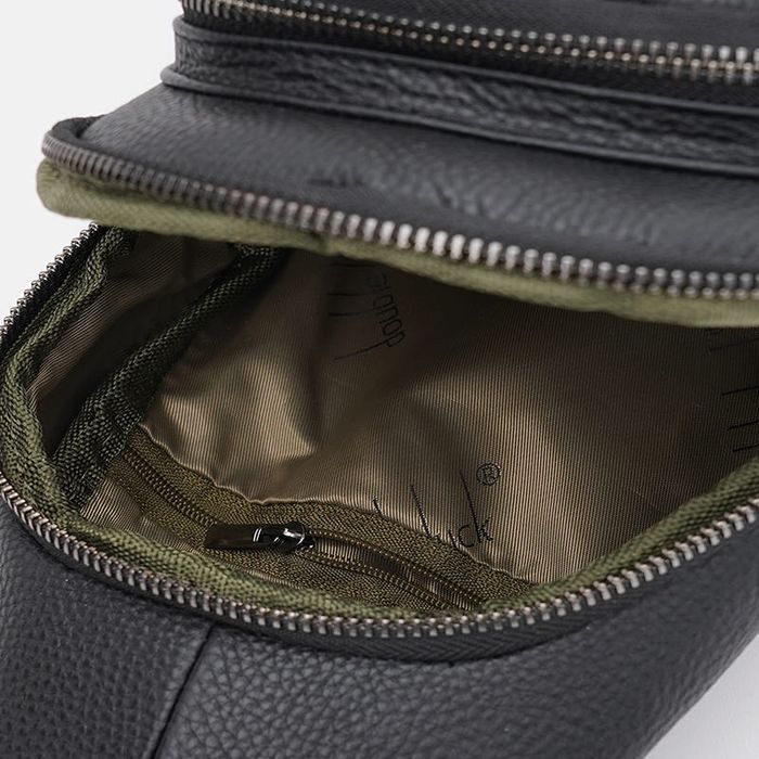 Мужской кожаный рюкзак через плечо Keizer K14040bl-black купить недорого в Ты Купи