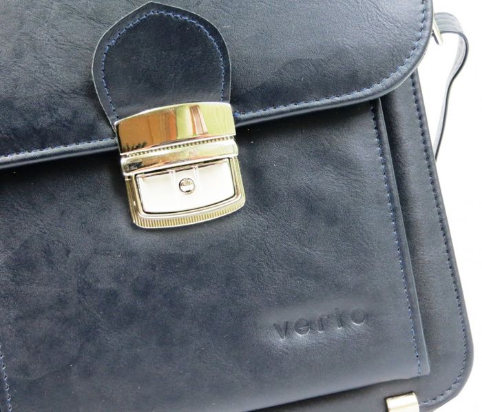 Мужской портфель из эко кожи Verto N01A1 синий купить недорого в Ты Купи