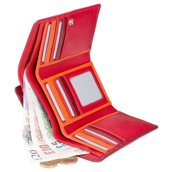 Женский кожаный кошелек Visconti BORA rb43 red m купить недорого в Ты Купи