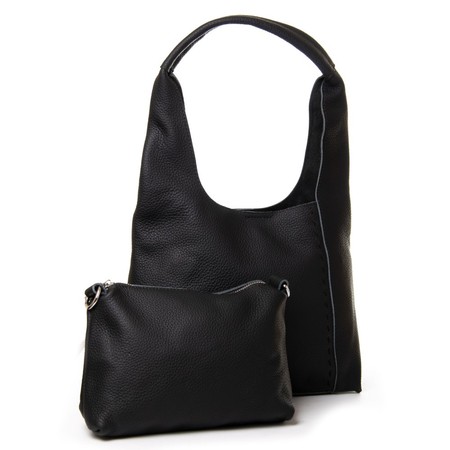Жіноча шкіряна сумка з косметичкою ALEX RAI 1558 black купити недорого в Ти Купи