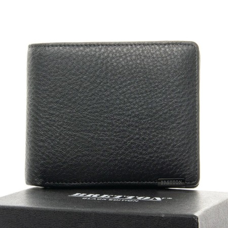 Шкіряний чоловічий гаманець BRETTON 208-0617 black купити недорого в Ти Купи