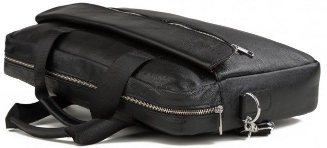 Чоловіча шкіряна сумка Vintage 14627 шкіряна Чорна купити недорого в Ти Купи
