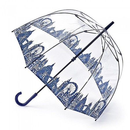 Механічна жіноча прозора парасолька-тростина FULTON BIRDCAGE-2 L042 - LONDON ICONS купити недорого в Ти Купи