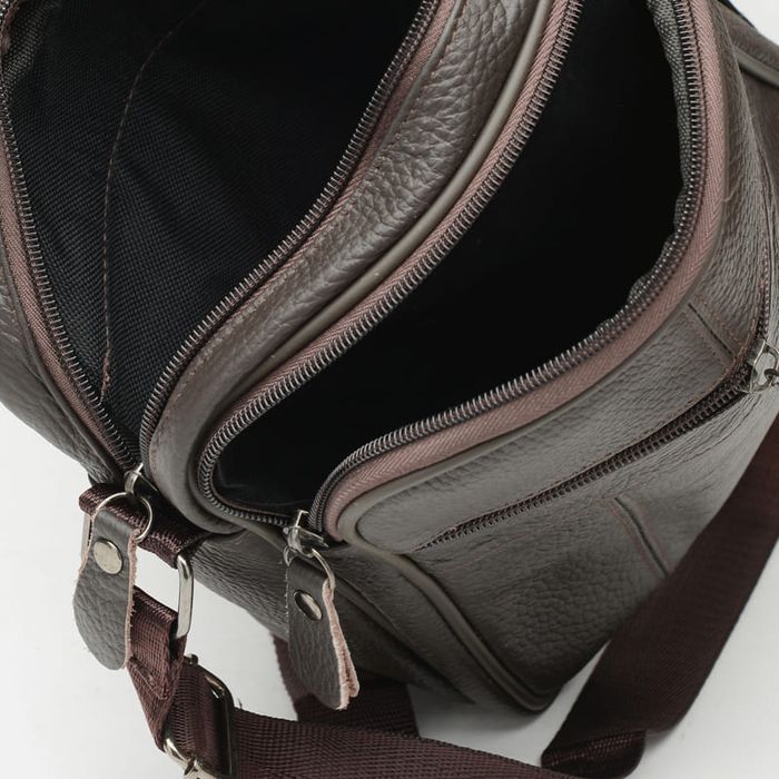 Мужская кожаная сумка Keizer K1688-brown купить недорого в Ты Купи