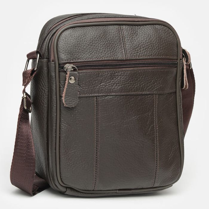 Мужская кожаная сумка Keizer K1688-brown купить недорого в Ты Купи