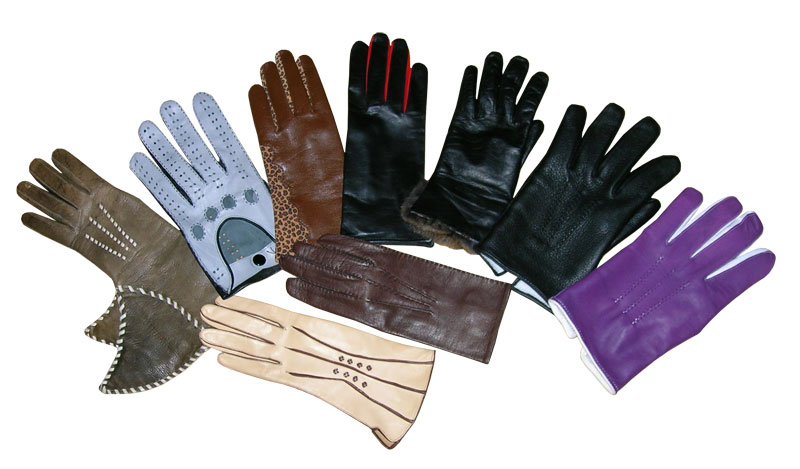 кожаные женские перчатки
