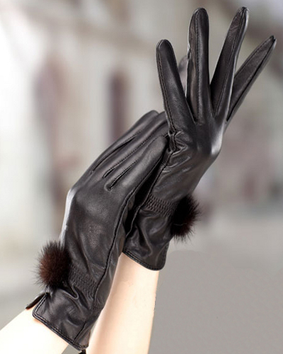 женские перчатки кожа