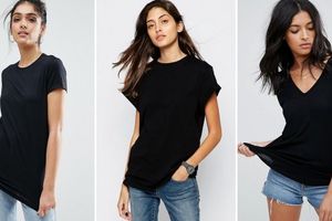 Выбор черной женской футболки