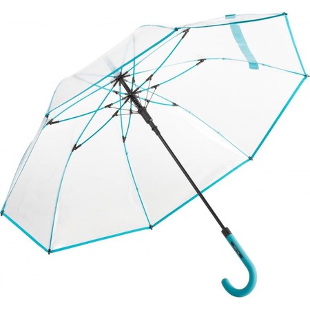 Зонт-трость Fare 7112 с прозрачным куполом Бирюзовый (1108) купить недорого в Ты Купи
