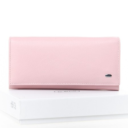 Жіночий гаманець з натуральної шкіри Classic DR. BOND W501-2 pink купити недорого в Ти Купи