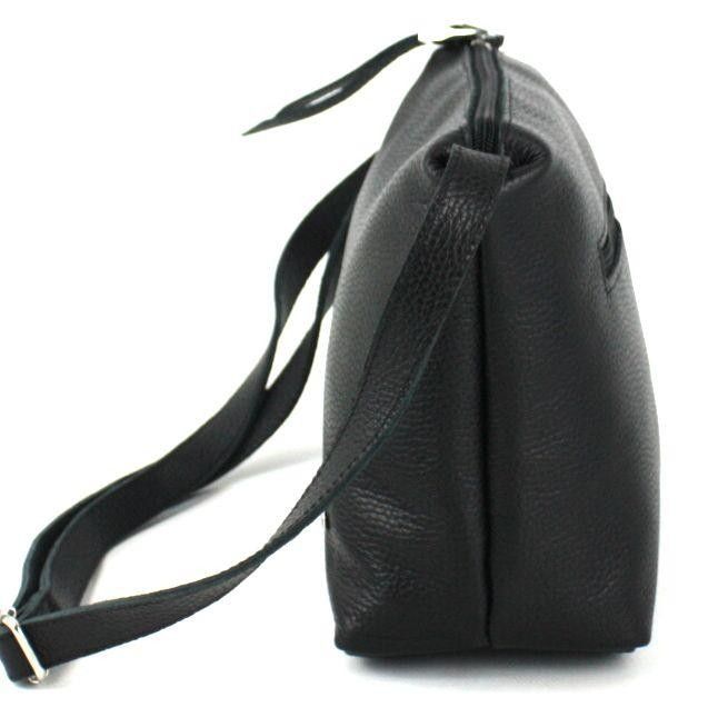 Женская кожаная сумка на плечо Borsacomoda черная купить недорого в Ты Купи