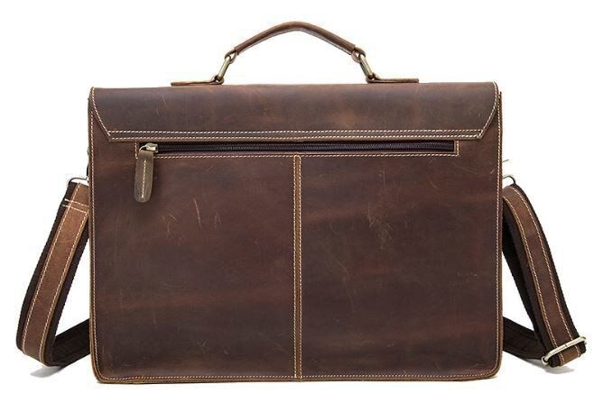Чоловіча шкіряна сумка Vintage 14774 Коричневий купити недорого в Ти Купи