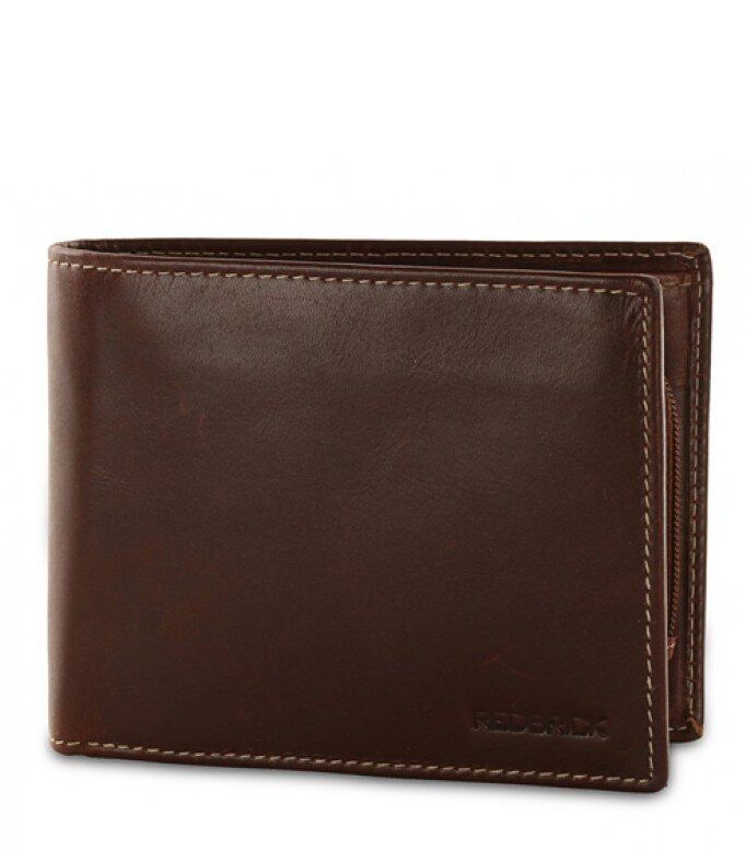 Шкіряний чоловічий гаманець Redbrick RBWC0017 c RFID (brown) купити недорого в Ти Купи