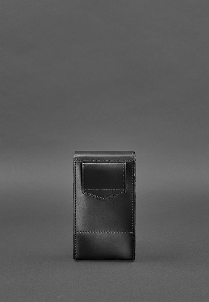 Жіноча шкіряна поясна сумка / кроссбоді вертикальна BlankNote Mini чорна BN-BAG-38-1-G купити недорого в Ти Купи