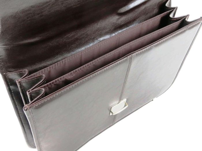 Чоловічий еко-шкірний портфель JPB, TE-40 коричневий купити недорого в Ти Купи