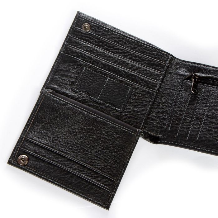 Мужской кожаный кошелек BE BRETTON 208V-L1 black купить недорого в Ты Купи