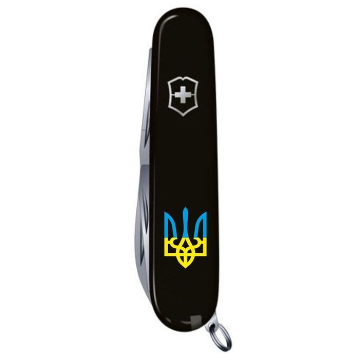 Складной нож Victorinox HUNTSMAN UKRAINE Трезубец сине-желт. 1.3713.3_T0016u купить недорого в Ты Купи
