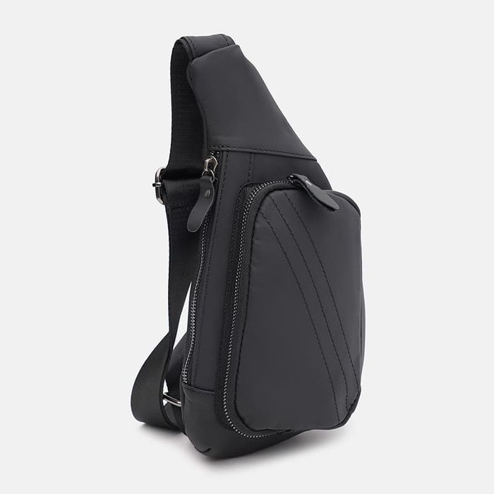 Чоловічий шкіряний рюзак через плече Keizer K18810bl-black купити недорого в Ти Купи