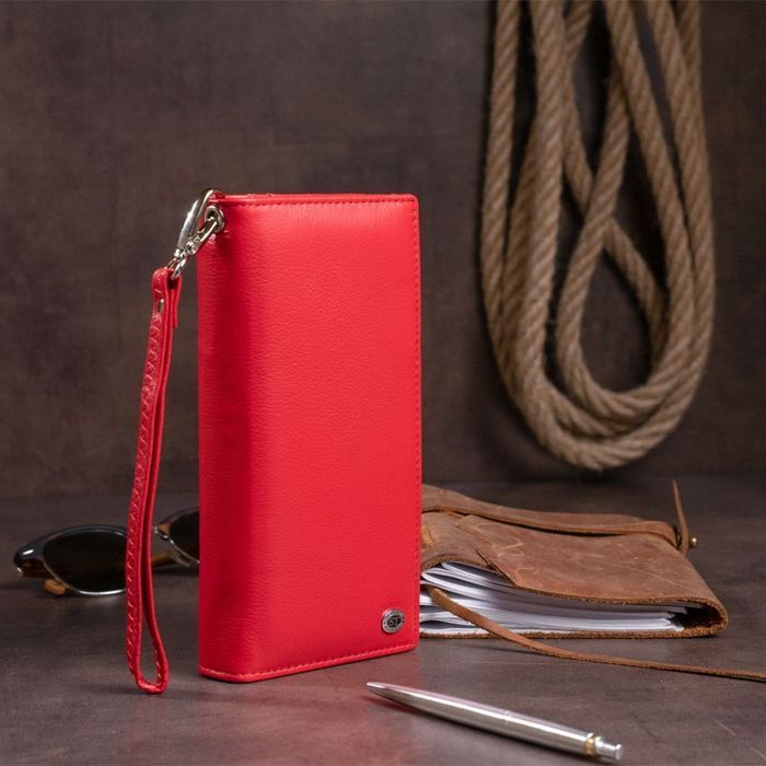 Жіночий шкіряний гаманець ST Leather 19275 Червоний купити недорого в Ти Купи