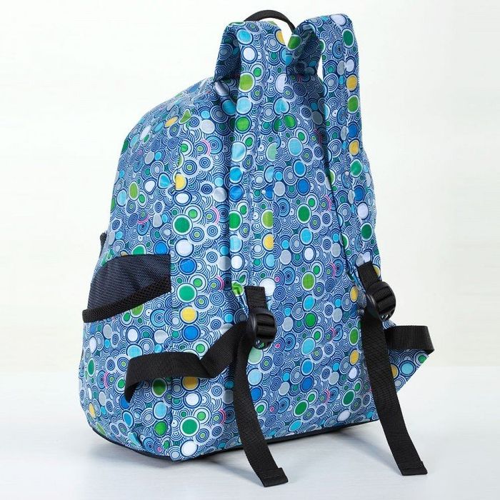 Школьный ранец для девочки круги Dolly 596 синий купить недорого в Ты Купи