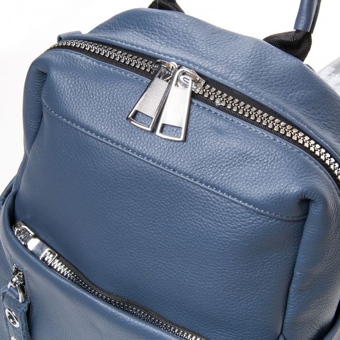 Женская кожаная сумка рюкзак ALEX RAI 27-8903-9 l-blue купить недорого в Ты Купи