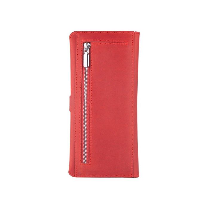 Кожаный бумажник Hi Art WP-06 Shabby Red Berry Красный купить недорого в Ты Купи