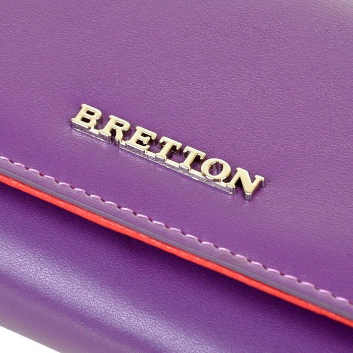 Кожаный кошелек Color Bretton W5520 purple купить недорого в Ты Купи