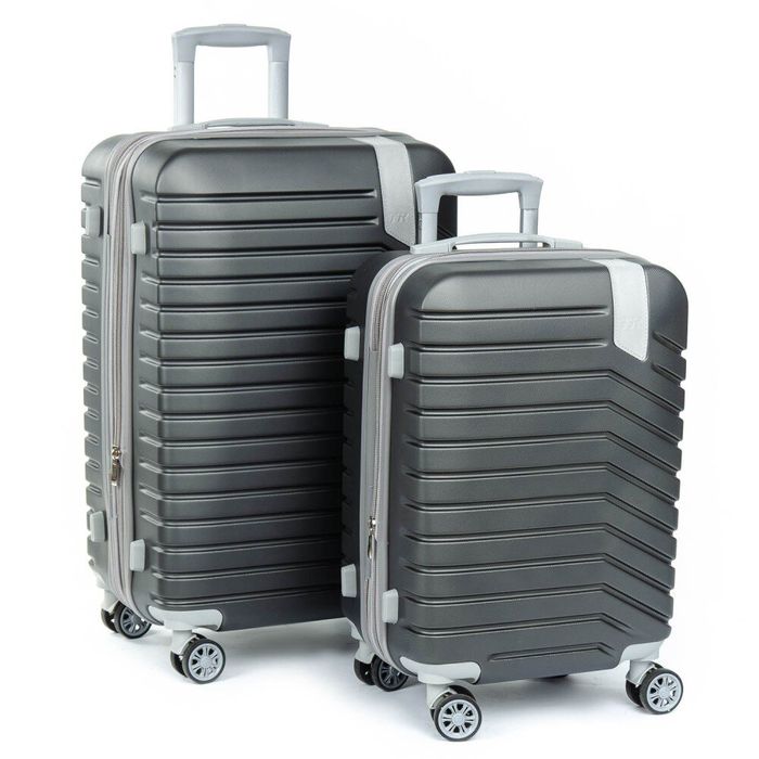 Комплект валіз 2/1 ABS-пластик PODIUM 8347 grey змійка 32606 купити недорого в Ти Купи
