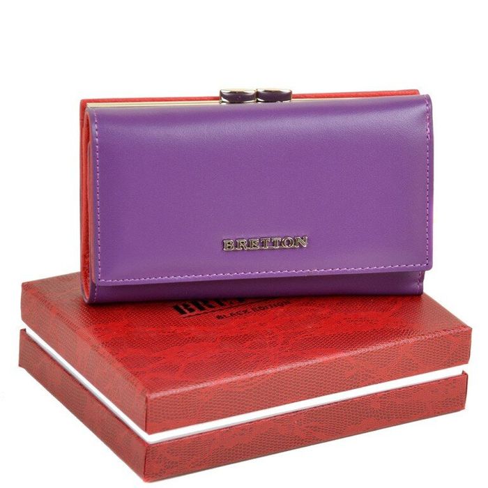 Шкіряний гаманець Color Bretton W5520 purple купити недорого в Ти Купи