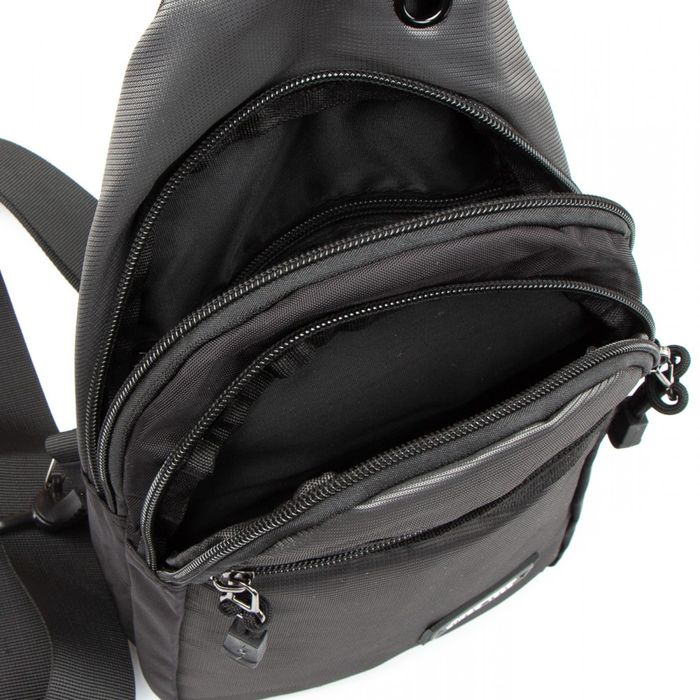 Мужская сумка-слинг Lanpad 82050 grey купить недорого в Ты Купи