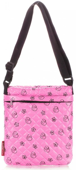 Дутая сумка-планшет с уточками POOLPARTY розовая купить недорого в Ты Купи