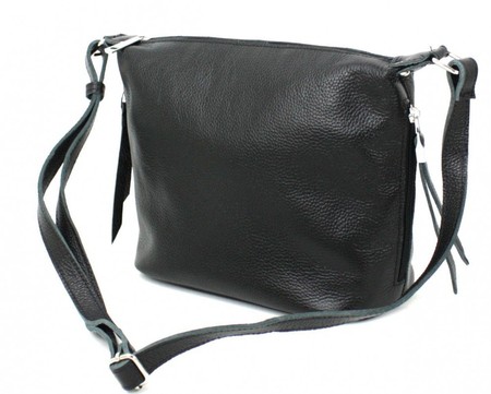 Шкіряна жіноча сумка через плече Borsacomoda чорна 809.023 купити недорого в Ти Купи