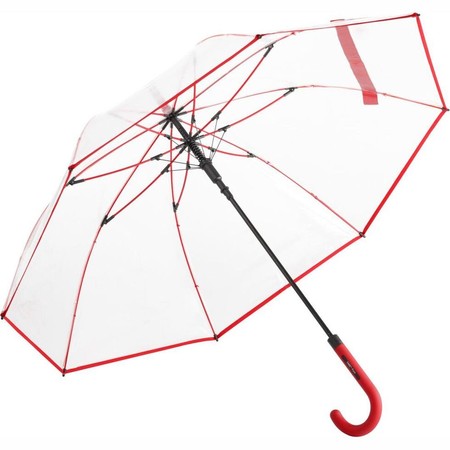 Зонт-трость Fare 7112 с прозрачным куполом Красный (1109) купить недорого в Ты Купи