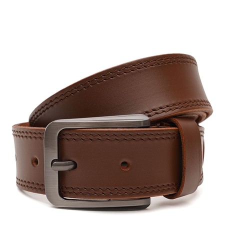 Мужской кожаный ремень Borsa Leather V1FX30-brown купить недорого в Ты Купи
