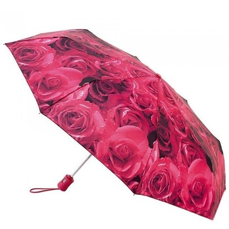 Женский зонт автомат Fulton Open-Close-4 L346 - Photo Rose Red (Красные розы) купить недорого в Ты Купи