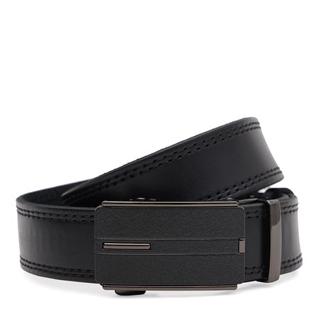 Чоловічий шкіряний ремінь Borsa Leather 115v1genav25-black купити недорого в Ти Купи
