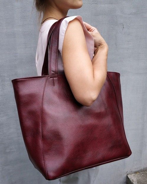 Женская сумка-шоппер (Sshopm_bordo_titan) купить недорого в Ты Купи