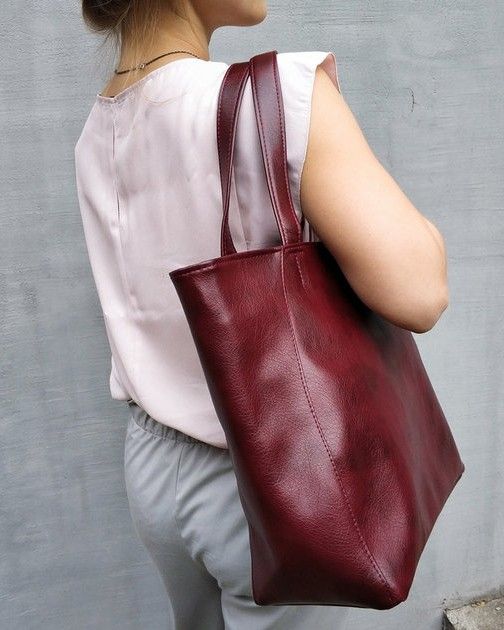 Женская сумка-шоппер (Sshopm_bordo_titan) купить недорого в Ты Купи